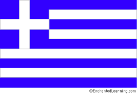 Flag of greece colouring page. Flag Of Greece Enchantedlearning Com