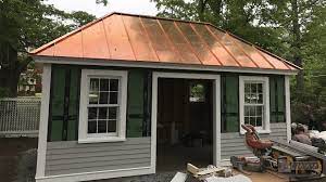 Copper roofs have existed since early civilizations. Shed With Copper Standing Seam Metal Roof Fab And Installation