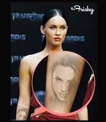 Megan fox's first tattoo was the one on the nape of her neck, she got it after a bad breakup when she was only 18. 9 Best Megan Fox Tattoo Designs With Meanings