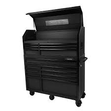 Husky 52 In W 20 In D 15 Drawer Tool Chest And Cabinet Textured Black H52ch6tr9 The Home Depot Tool Chest Drawers Stainless Steel Tool Chest