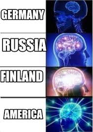 Finland doesn't exist refers to a joke conspiracy theory that the european nation finland is a hoax created by the japanese and the russians to give the japanese free reign to fish in the baltic sea. Meme Creator Funny Germany America Russia Finland Meme Generator At Memecreator Org