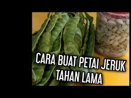 500 gr udang ukuran sedang, cuci bersih 2 sdm air jeruk nipis 2 sdt garam 2 sdm. Cara Buat Petai Jeruk Tahan Lama Youtube