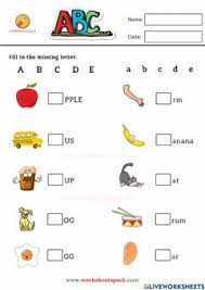 Whether your kindergarten student needs practice with letter formation, upper and lowercase letter recognition, or associating sounds with pictures, these alphabet. Fill In The Missing Letter Worksheets K To O Worksheet