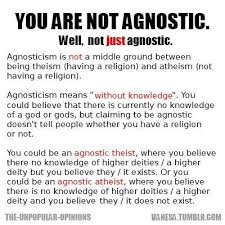 Agnostic Is Not A Middle Ground It Is The Opposite Of Gnostic Which Is Claiming To Have Knowledge Just As Atheism And Theis Agnostic Beliefs Agnostic Theism
