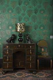 Seafern By Cole Son Emerald Wallpaper Direct Cole And Son Wallpaper Wallpaper Living Room Black Wallpaper Living Room