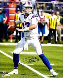 Josh Allen Buffalo Bills Autographed 16 X 20 Throwing Photograph Nfl Gear Nfl Nfl Photos
