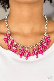Modern Macarena Pink Paparazzi Necklace In 2020 Pink Necklace Matching Earrings Necklace Set