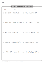 Polynomials Three Addends Multivariable Polynomials Equations Simplifying Algebraic Expressions
