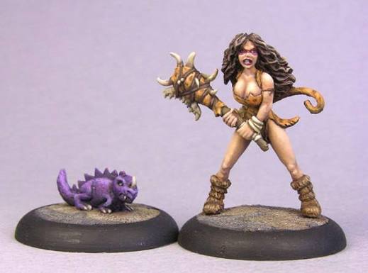 Bombshell Miniatures (BOM10018 Cave Girl) 32mm – Dark Elf Dice