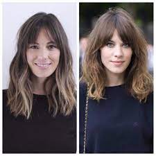 Curtain Bangs Lob Google Search Hair Styles Wavy Bangs Long Hair Styles