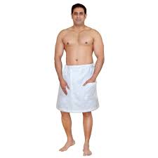 Our bath wraps are a perfect substitute for a hand tied bath towel! Men S White 100 Terry Cotton Adjustable Velcro Spa Shower Towel Bath Wrap Skylinewears