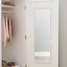 Whether you want to hang a mirror to create some visual space or to check your appearance before you leave your house, the thought of putting holes in your wall might turn you off. Over The Door Full Length Mirror Dorm Closet Organizer Pottery Barn Teen