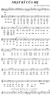 Sheet Nhật Ky Của Mẹ Bản Nhạc Nhạc Piano Bai Hat