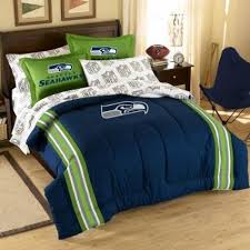 Amazon Com Seattle Seahawks Nfl Bed In A Bag Contrast Series Full Sports Outdoors Seattle Seahawks Seahawks Nfl Seattle