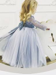 Cute Long Sleeve Grey Toddler Flower Girl Dresses With Bow Ard1766 Flower Girl Dresses Tulle Long Flower Girl Dresses Toddler Flower Girl Dresses