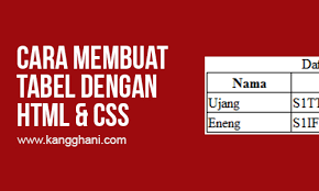 Cara Membuat Tabel Dengan Html Dan Css Kang Ghani