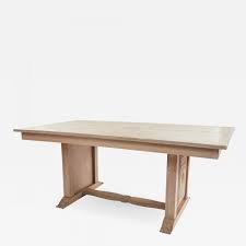 Verona 150cm solid oak dining table with camille fabric chairs. French Mid Century Cerused Oak Dining Table