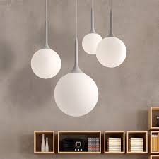 Modern Glass Pendant Lights Globe Round Pendant Lamp Led White Hanglamp For Living Room Kitchen Bar Nordic Lamp Light Fixture Pendant Lights Aliexpress