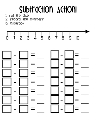 Subtraction Action Game Math Subtraction Homeschool Math Activities For 1st Graders