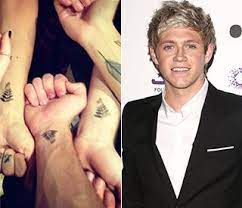 This was actually his first ever tattoo he got on his ankles revealed during an interview with abc's nightline which he got next day after joining one direction band. Niall Horan Shows Off His First Tattoo Celebrity News Celebrities Celebs