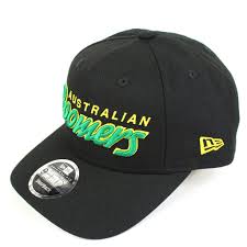 Sound to end the game 26. Australian Boomers Hat Black Retro Script Snapback New Era Hat Locker