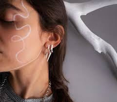 Antique Silver Pointy Star Earrings, Long Sharp Stud Earrings Set, Edgy  Celestial Stud Earrings, Glam Rock Style Earrings, Girlfriends Gift