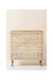 Antique chinese hand engraved with semi precious stones black lacquer chest. Albaron Handcarved Wood Geometric 3 Drawer Dresser