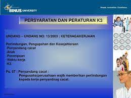 Peraturan menteri tenaga kerja (permenaker) no. K3 Di Tempat Kerja Pertemuan 2 Ppt Download