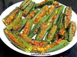 Stuffed Bhindi Recipe Stuffed Okra Besan Wali Bhindi Bharwa Bhindi Masala Indian Food Recipes Recipes Veg Curry