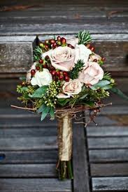 Winter Bouquet With Evergreens Winter Wedding Bouquet Christmas Wedding Flowers Christmas Wedding Bouquets