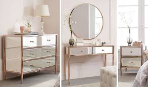 Copper Plated Framed Mirrored Furniture With Copper Orb Handles Available At Next Furniture Bedroom Furniture Shops Bedroom Furniture