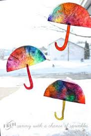 A Colorful Coffee Filter Umbrella Craft From The Mamas Umbrella Craft Rainy Day Crafts Spring Crafts