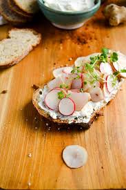 Sunchoke And Radish Tartine Wanderings In My Kitchen Recipe Sunchoke Sweet Potato Toast Microgreens
