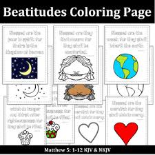 Bible Coloring Pages Beatitudes By Rebekah Sayler Tpt You can use this black and white one for a coloring page. bible coloring pages beatitudes
