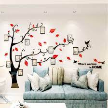Unique diy wall decor & gifts in anthropologie style! Amazon Com Unitendo 3d Wall Stickers Red Leaves Black Branches Wall Sticker Photo Frames Familytree Wall Decal Easy To Install Apply Diy Photo Gallery Frame Decor Sticker Home Art Decor Red Leaves Left L