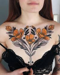 Tribal tattoos are preferred for bigger designs. Chest Tattoos For Women Asviral