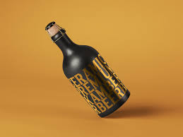 Download Dark Ceramic Bottle Free Psd Mockup Free Mockup