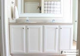 How To Paint A Bathroom Cabinet With Milk Paint Painting Bathroom White Bathroom Cabinets Bathroom Cabinets Designs