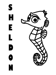 Sheldon Nemo Coloring Pages Finding Nemo Coloring Pages Finding Nemo Characters