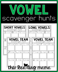Now customize your game edit the text areas and click the picture frames to add pictures ready to publish and print. Printable Vowel Scavenger Hunts This Reading Mama