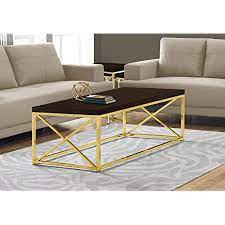 The aadi features an innovative design that allows your coffee table. Amazon Com Monarch Specialties Modern Coffee Table For Living Room Center Table With Metal Frame 44 Inch L Cappuccino Gold Home Kitchen