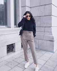 I M Finally An Intern Lallasmind Pants Outfit Work Winter Pants Outfit Paperbag Pants