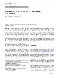 Pdf Coral Mortality Following Extreme Low Tides And High