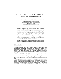 Pdf Evaluating And Comparing Tools For Mobile Device