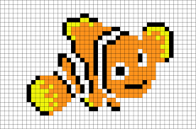 Nemo Pixel Art Pixel Art Nemo Fish Clown Fish Ocean Disney Pixar 1024x1024 Png 880 Dessin Sur Petit Carreaux Modele Dessin Pixel Coloriage Pokemon A Imprimer