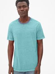 Erkek Wide Strp Yellow Sifir Yaka T Shirt 312218078 Gap Erkek Tisort Gap Erkek Kis