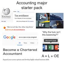 Accounting Major Starter Pack Starterpacks