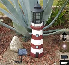 Asc Solar Lighthouse Garden Figurine Light House Garden Gray Color 36 Tall Led Walmart Com Walmart Com