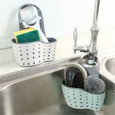 kitchen sink shelf soap sponge drain