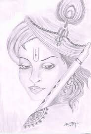 Krishna Easy Pencil Drawing Amazing Sketch Easy Pencil Sketch Of Lord Krishna Amazing Sketch Of Pencil Drawing Images Pencil Drawings Sketches Easy